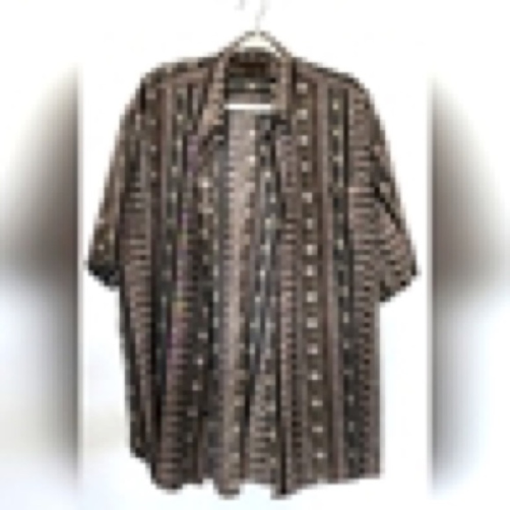 Men's Stylish Brown Patterned Shirt Jacket